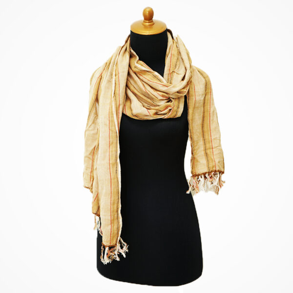Syal Wanita Motif Lurik Scarf Leher Pasmina Panjang Tenun ...